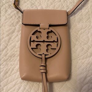 Tory Burch Light Pink Cell Phone Crossbody Bag
